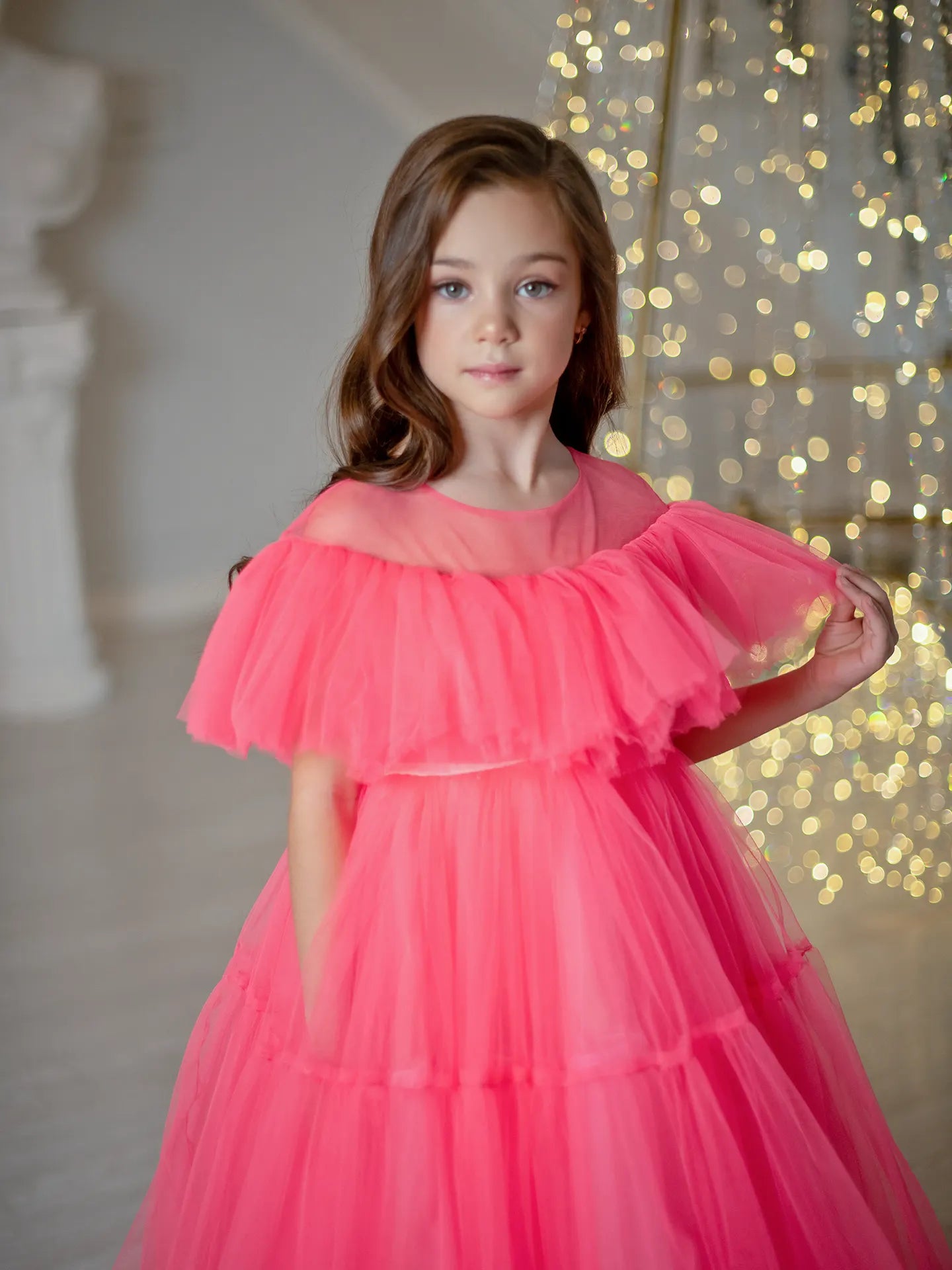Stella Lu Festive dress in anime style neon rose