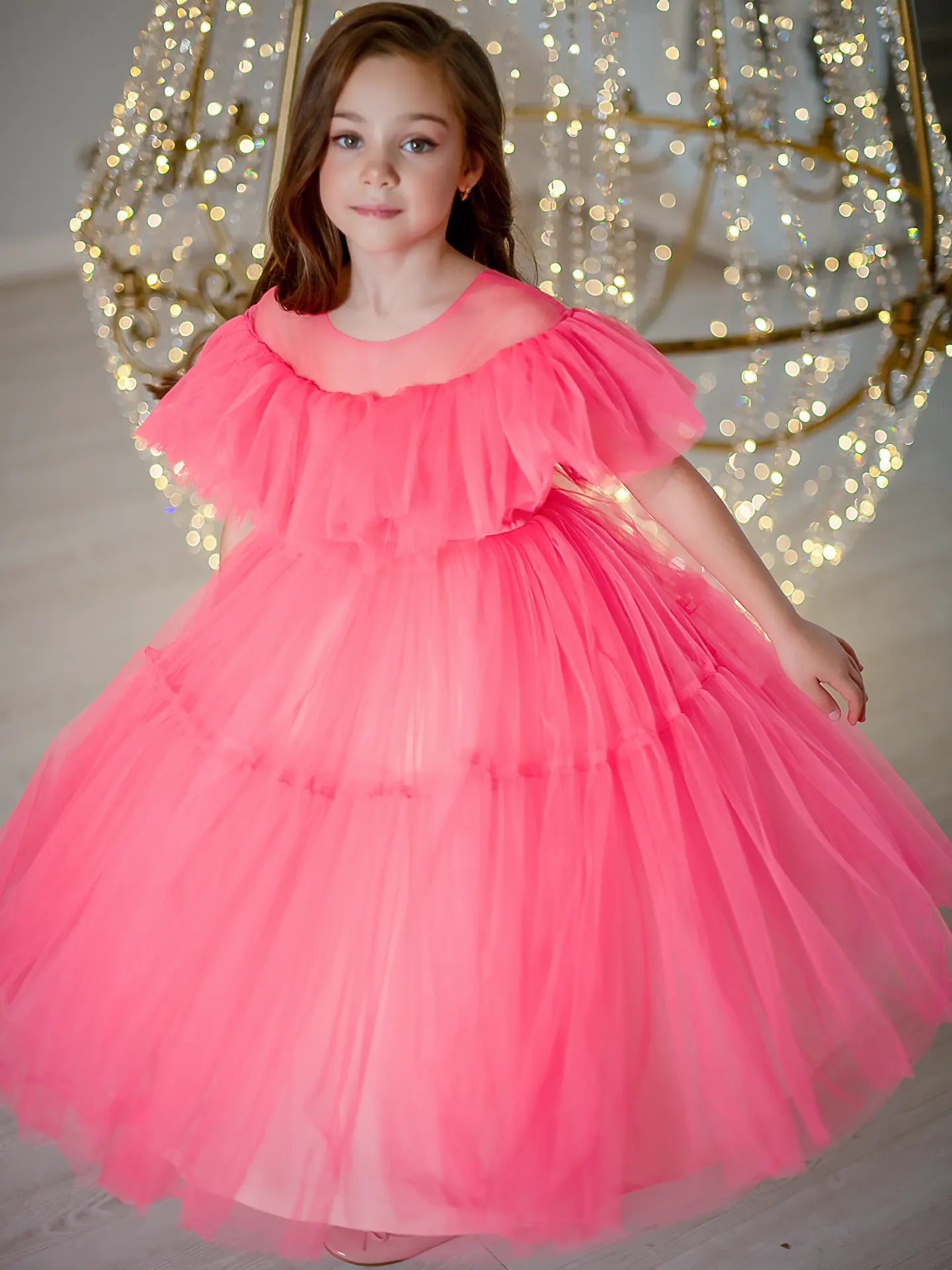 Stella Lu Festive dress in anime style neon rose