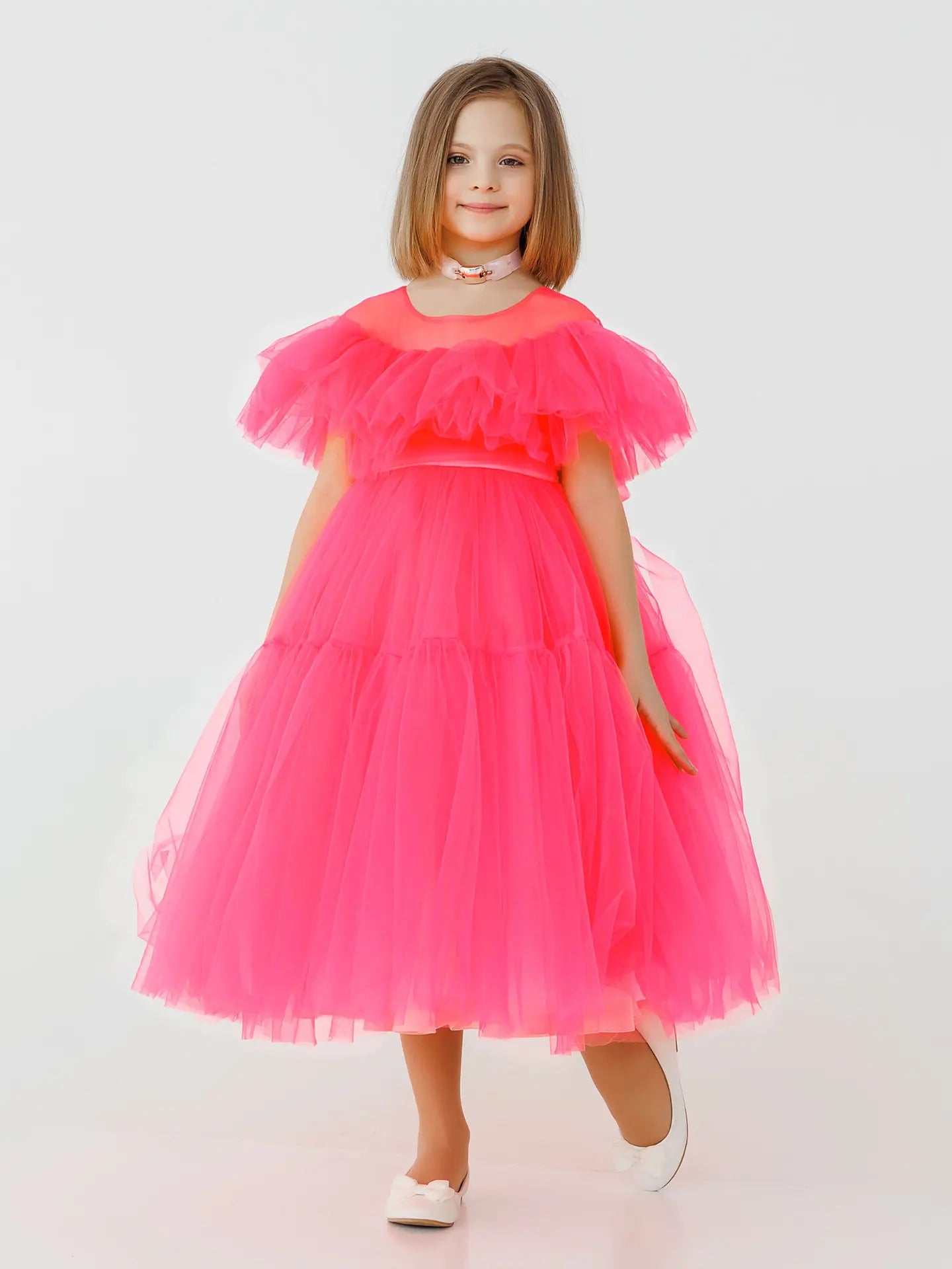 Stella Lu Festive dress in anime style neon rose