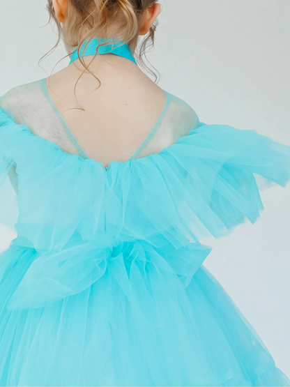 Stella Lu Festive dress in anime style Tiffany color