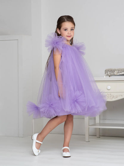 Bon-Bon Airy lavender A-line dress