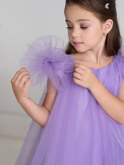 Bon-Bon Airy lavender A-line dress