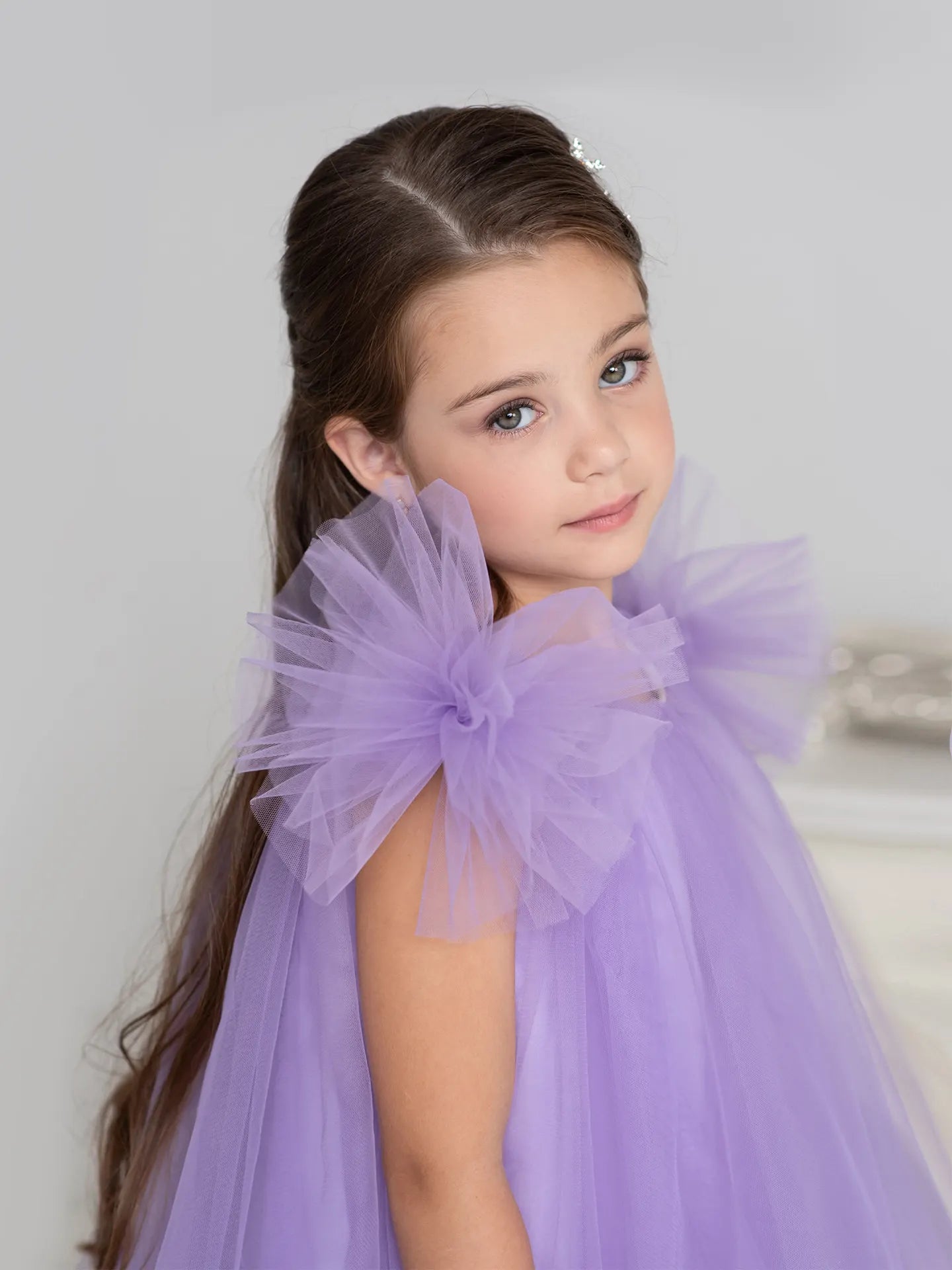 Bon-Bon Airy lavender A-line dress