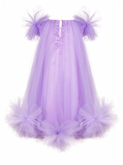 Bon-Bon Airy lavender A-line dress