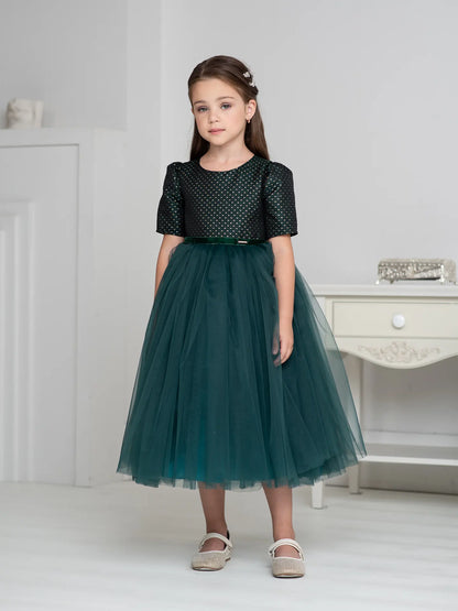 Merida Luxurious dark dress with a full skirt. Ramadan dress