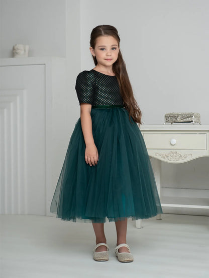 Merida Luxurious dark dress with a full skirt. Ramadan dress