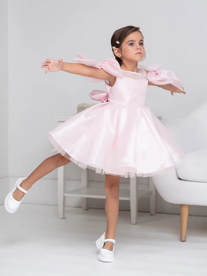 Bello Formal dress with bows for a young princess pink