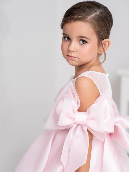 Bello Formal dress with bows for a young princess pink