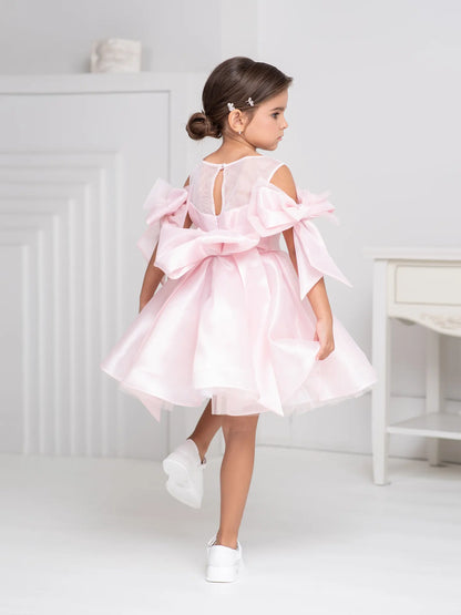 Bello Formal dress with bows for a young princess pink