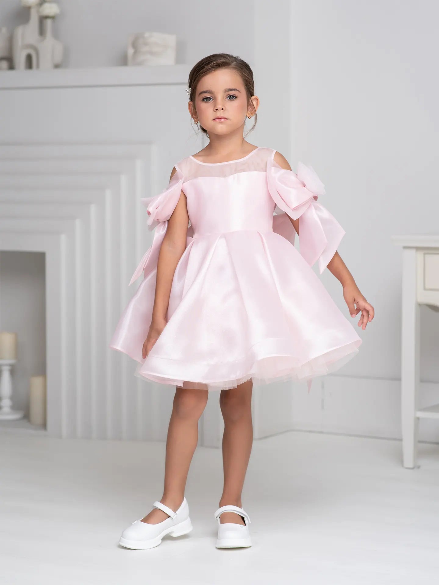 Bello Formal dress with bows for a young princess pink