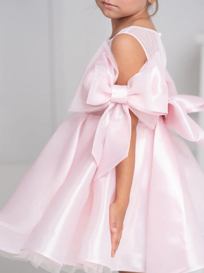 Bello Formal dress with bows for a young princess pink