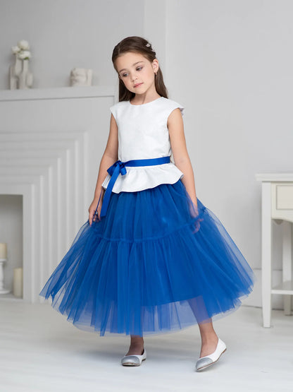 Party Set Chic two-tone dress with a full skirt. Ramadan Set