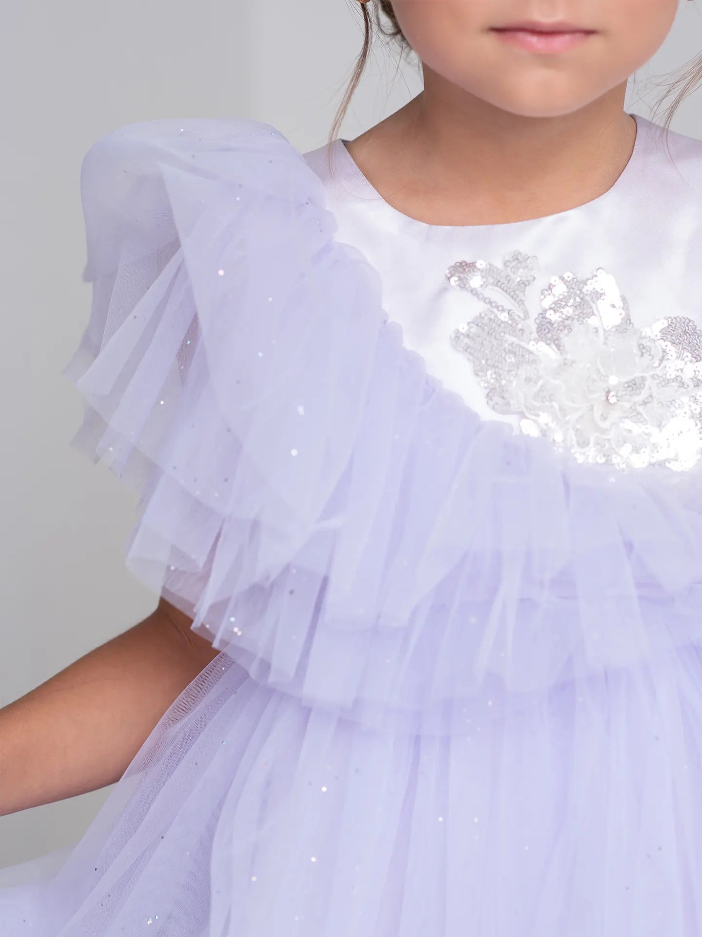 Tiana Lush delicate dress with a frill lavender