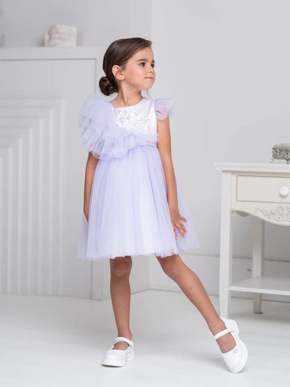 Tiana Lush delicate dress with a frill lavender