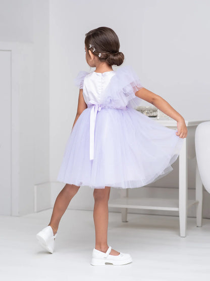 Tiana Lush delicate dress with a frill lavender