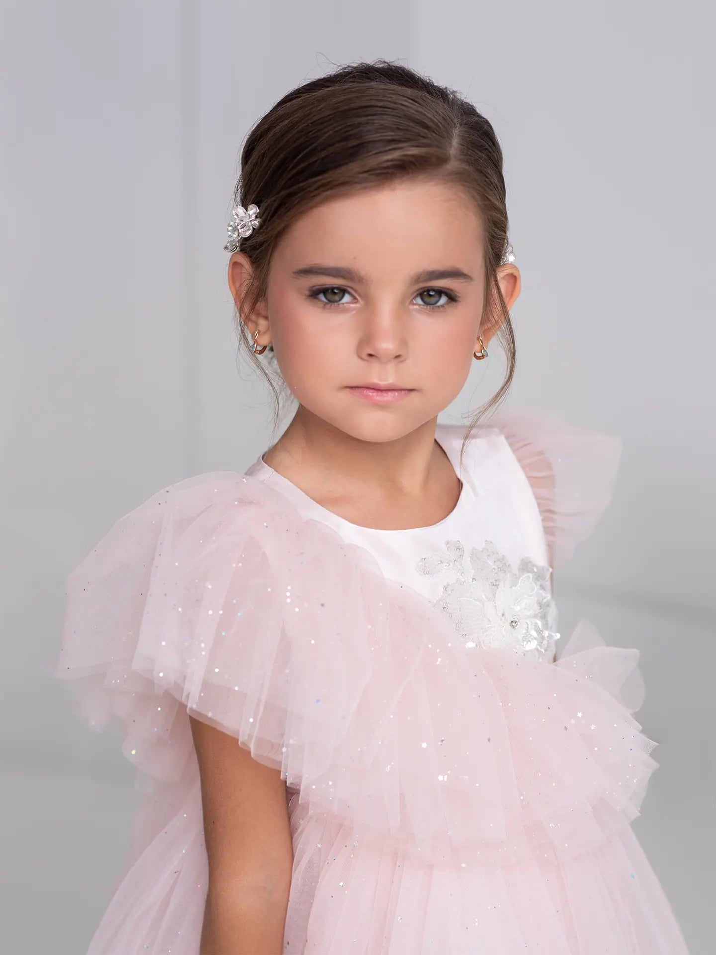 Tiana Lush delicate dress with a frill pink