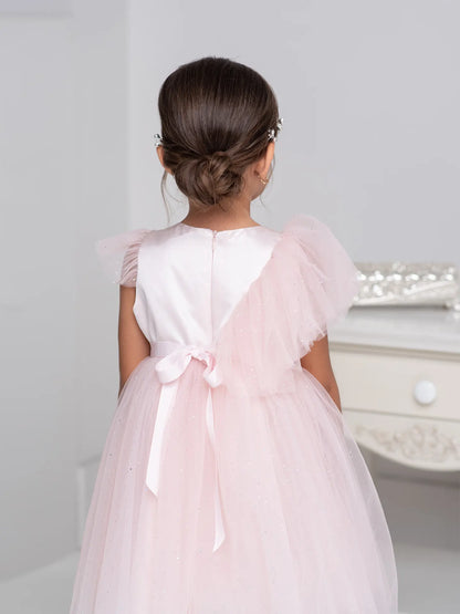 Tiana Lush delicate dress with a frill pink