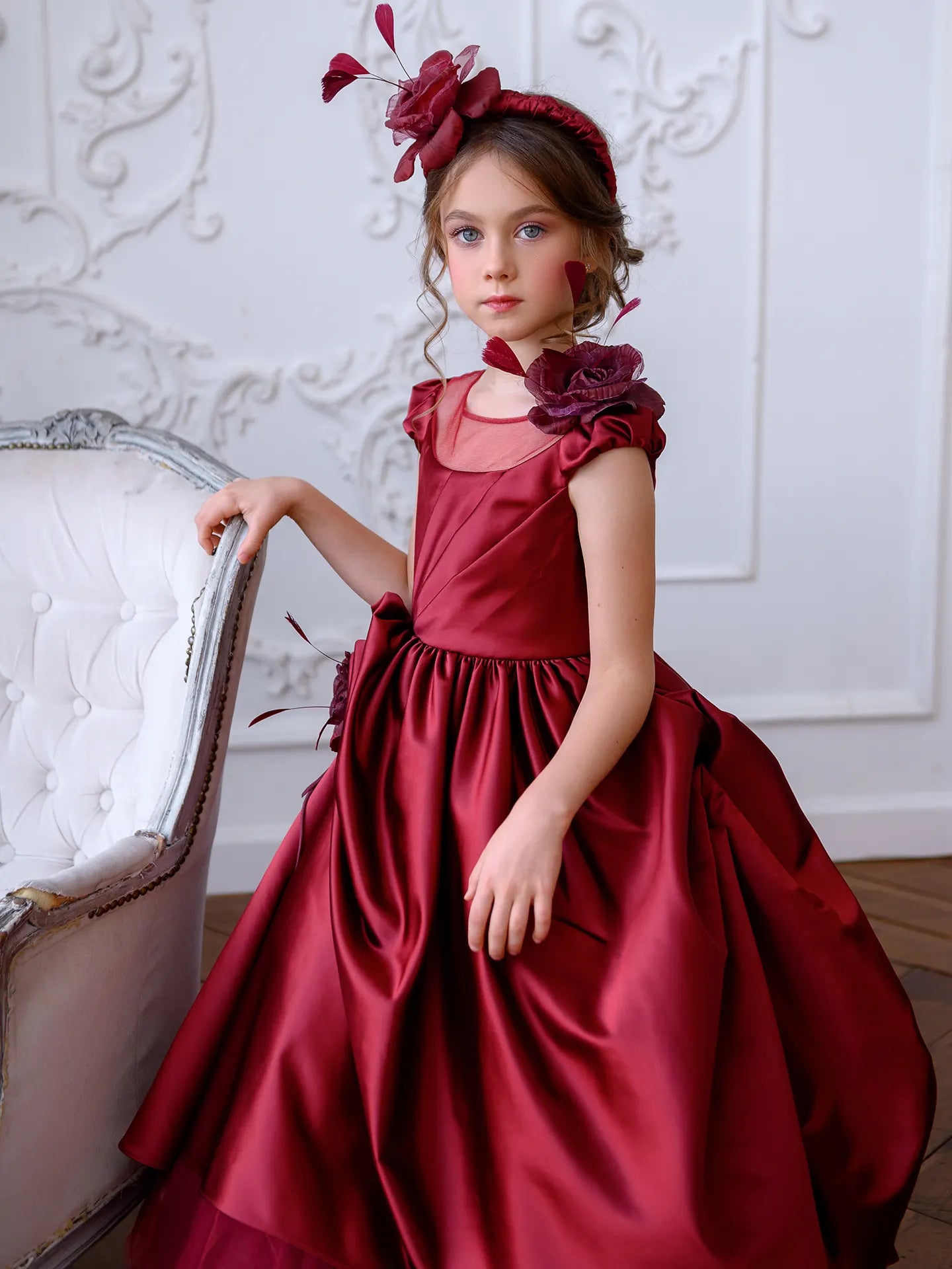 Dress Winter Cherry Exclusive designer dress Unona D'Art UNONA D'ART Shop Chic girls dresses for the special occasion Dress Winter Cherry Exclusive designer dress Unona D'Art UNONA D'ART Shop Chic girls dresses for the special occasion