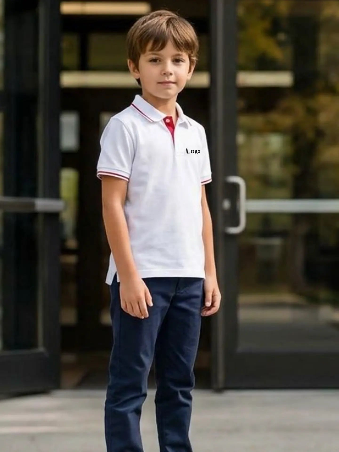 POLO T-Shirt White/red