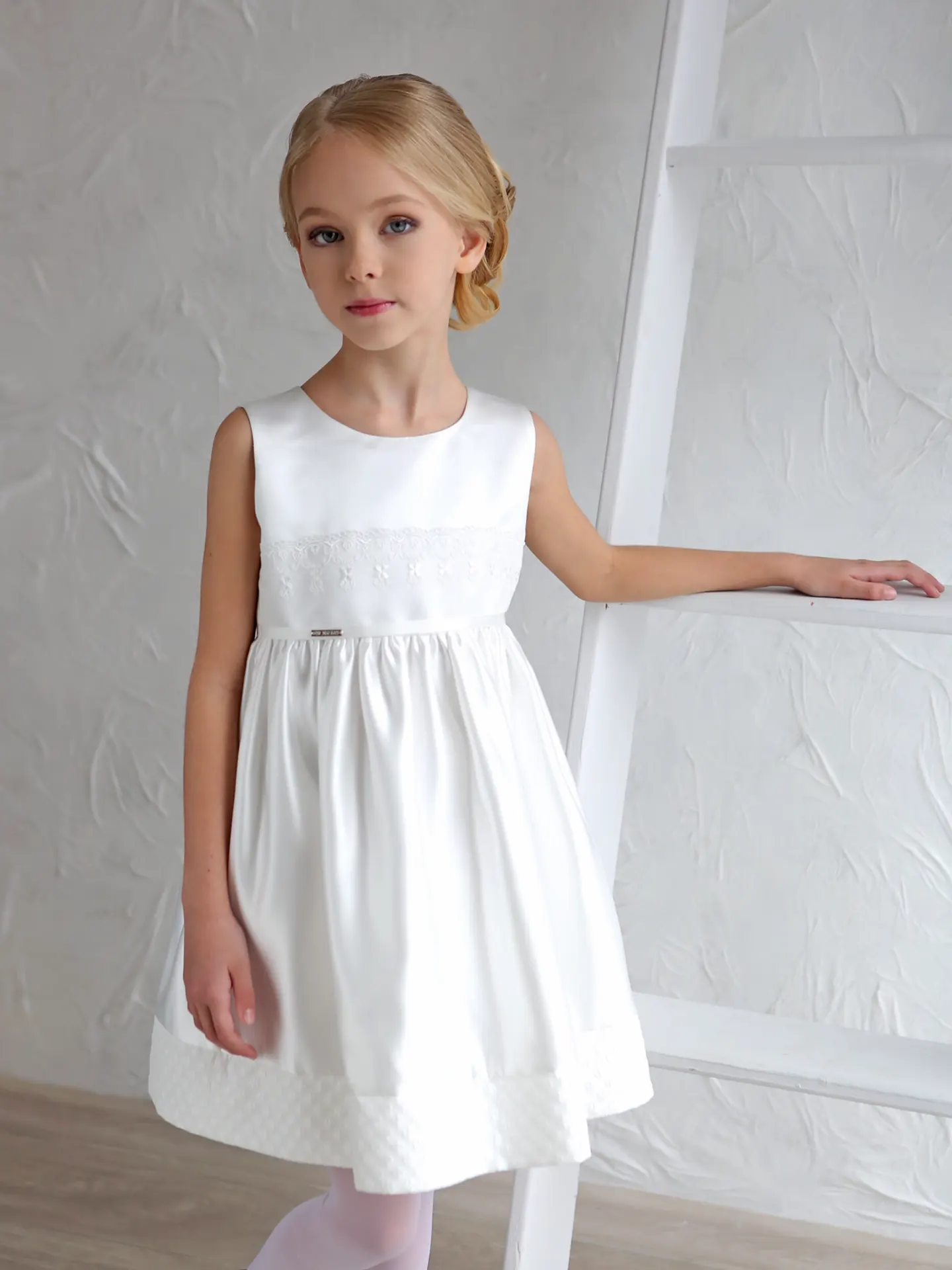 Stylish, High-quality, Comfortable, Dubai Occasion white dress for girl
