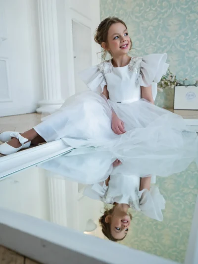 Dubai, Occasion dress for girl with wide tulle dance skirt
