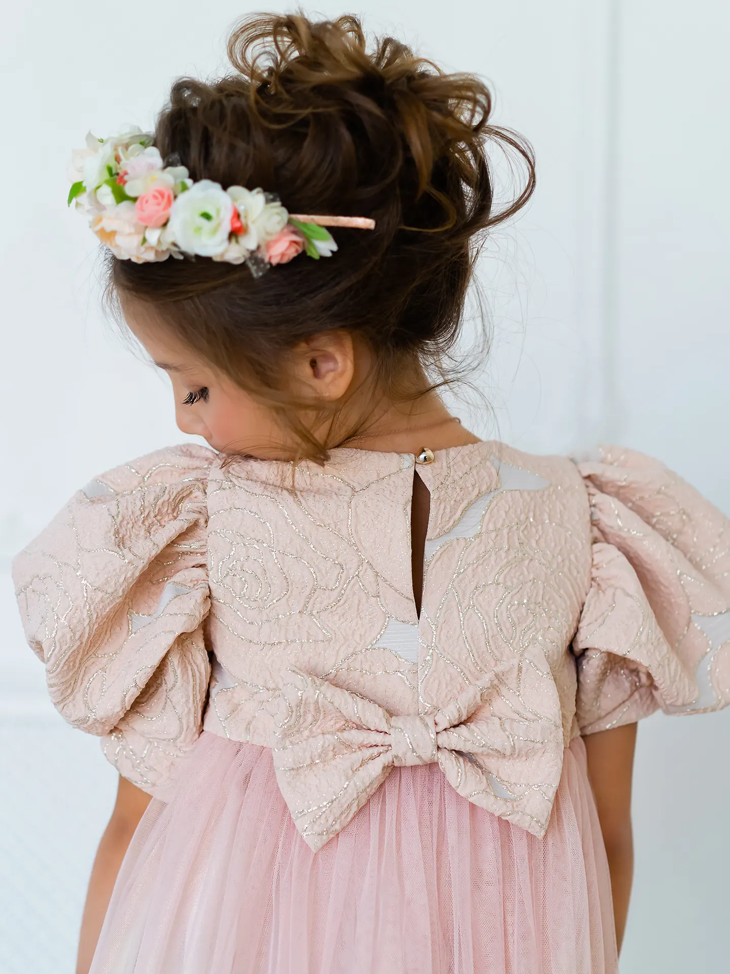 Soft High-quality, Comfortable girl's dress with a big bow Charm