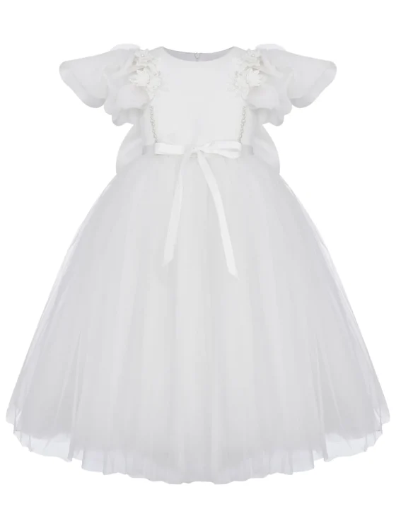 White A-line, Ball gown for girl